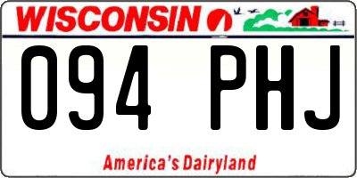 WI license plate 094PHJ