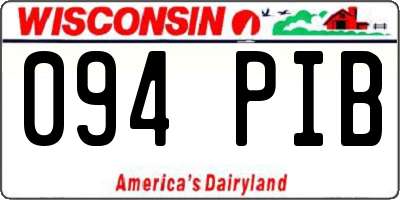 WI license plate 094PIB