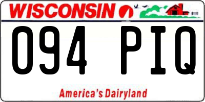 WI license plate 094PIQ