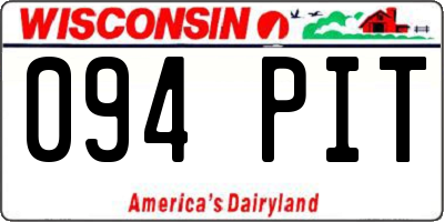 WI license plate 094PIT