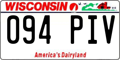 WI license plate 094PIV