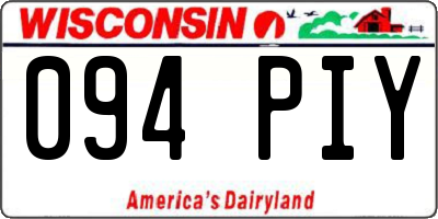 WI license plate 094PIY