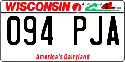 WI license plate 094PJA