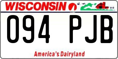 WI license plate 094PJB