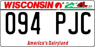 WI license plate 094PJC