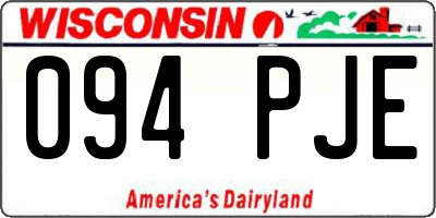 WI license plate 094PJE