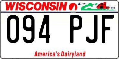 WI license plate 094PJF