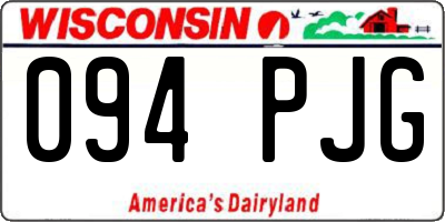 WI license plate 094PJG