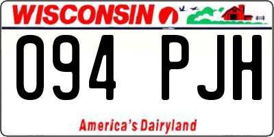 WI license plate 094PJH