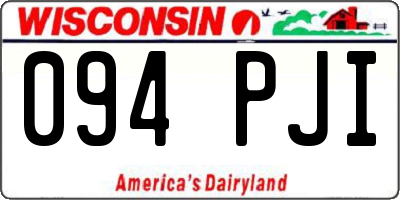 WI license plate 094PJI