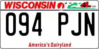 WI license plate 094PJN
