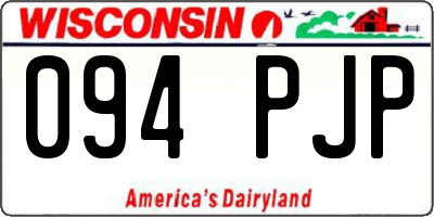 WI license plate 094PJP