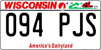 WI license plate 094PJS