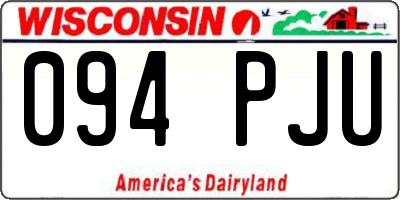 WI license plate 094PJU