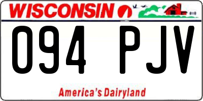 WI license plate 094PJV