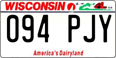 WI license plate 094PJY