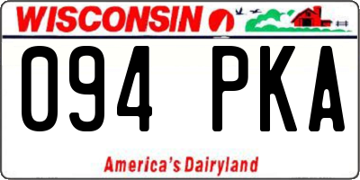 WI license plate 094PKA