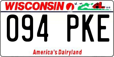 WI license plate 094PKE