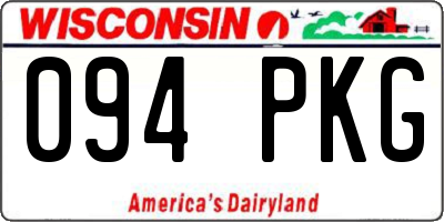 WI license plate 094PKG