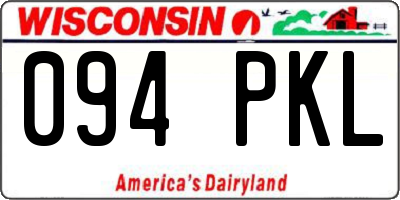 WI license plate 094PKL
