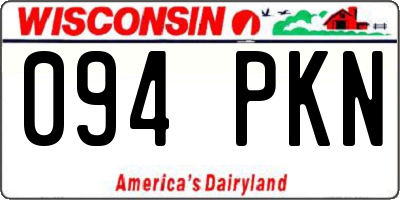 WI license plate 094PKN