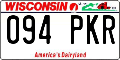 WI license plate 094PKR