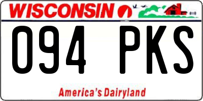 WI license plate 094PKS