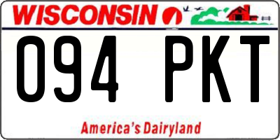 WI license plate 094PKT