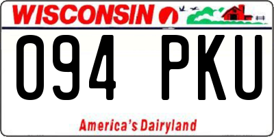 WI license plate 094PKU