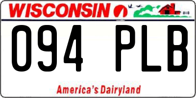 WI license plate 094PLB