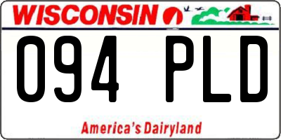 WI license plate 094PLD