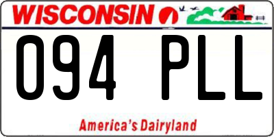 WI license plate 094PLL
