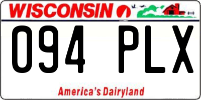 WI license plate 094PLX
