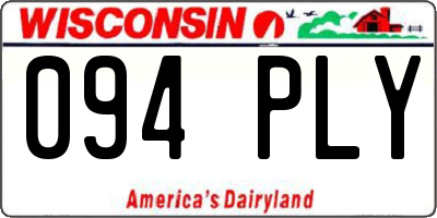 WI license plate 094PLY
