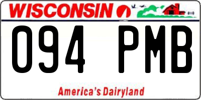 WI license plate 094PMB