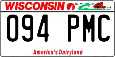 WI license plate 094PMC