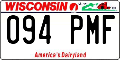 WI license plate 094PMF