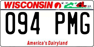 WI license plate 094PMG