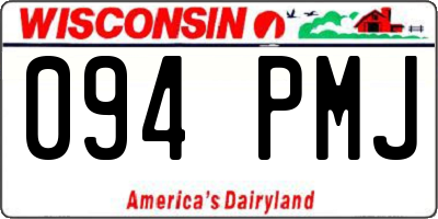 WI license plate 094PMJ