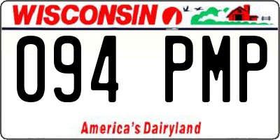 WI license plate 094PMP