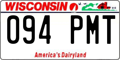 WI license plate 094PMT