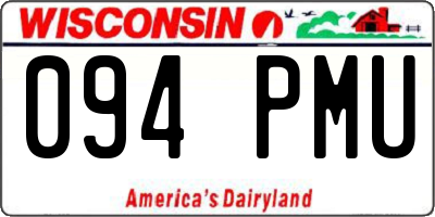 WI license plate 094PMU