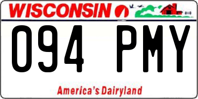 WI license plate 094PMY