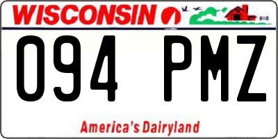 WI license plate 094PMZ