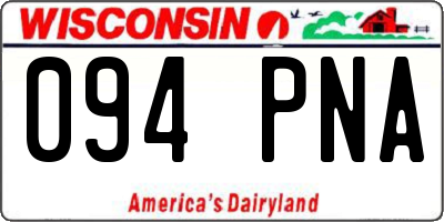 WI license plate 094PNA