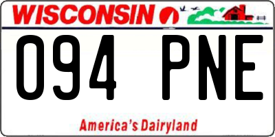 WI license plate 094PNE