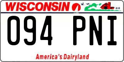 WI license plate 094PNI