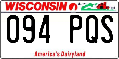 WI license plate 094PQS