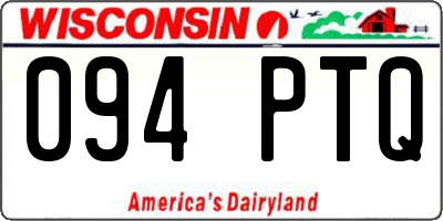 WI license plate 094PTQ