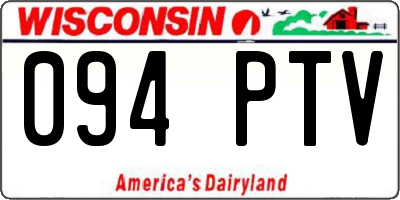 WI license plate 094PTV
